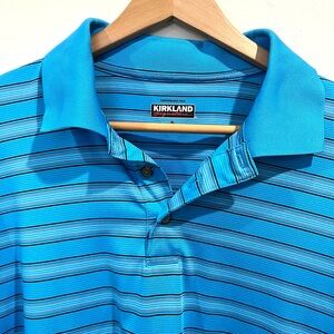 Kirkland Blue Striped Polo Shirt